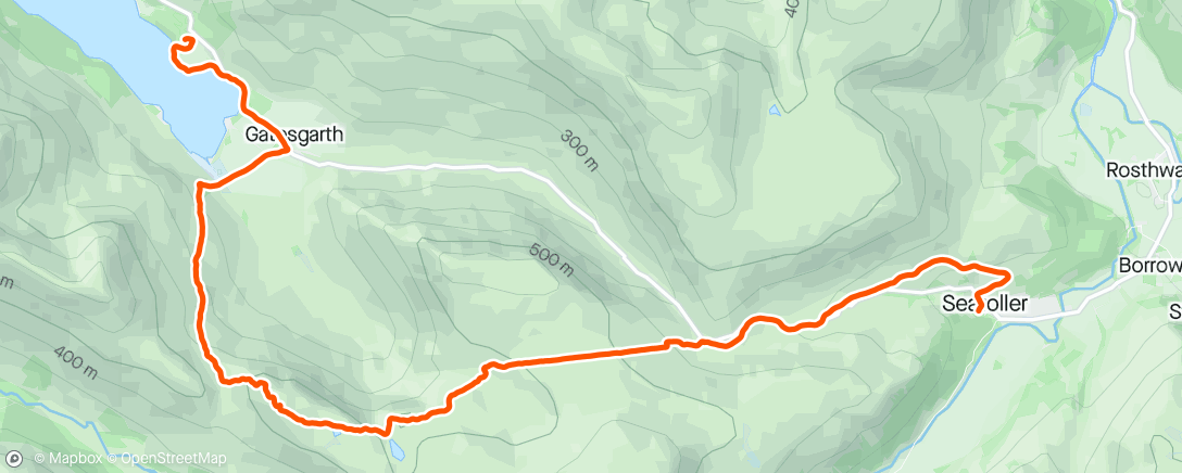 Map of the activity, Morning Hike