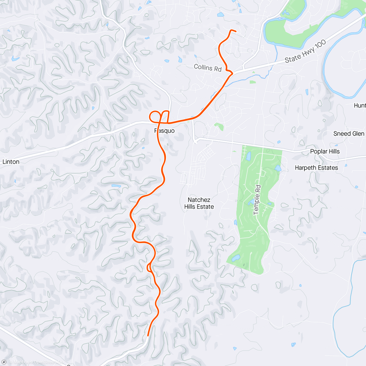 Map of the activity, First ride on the road of the season
