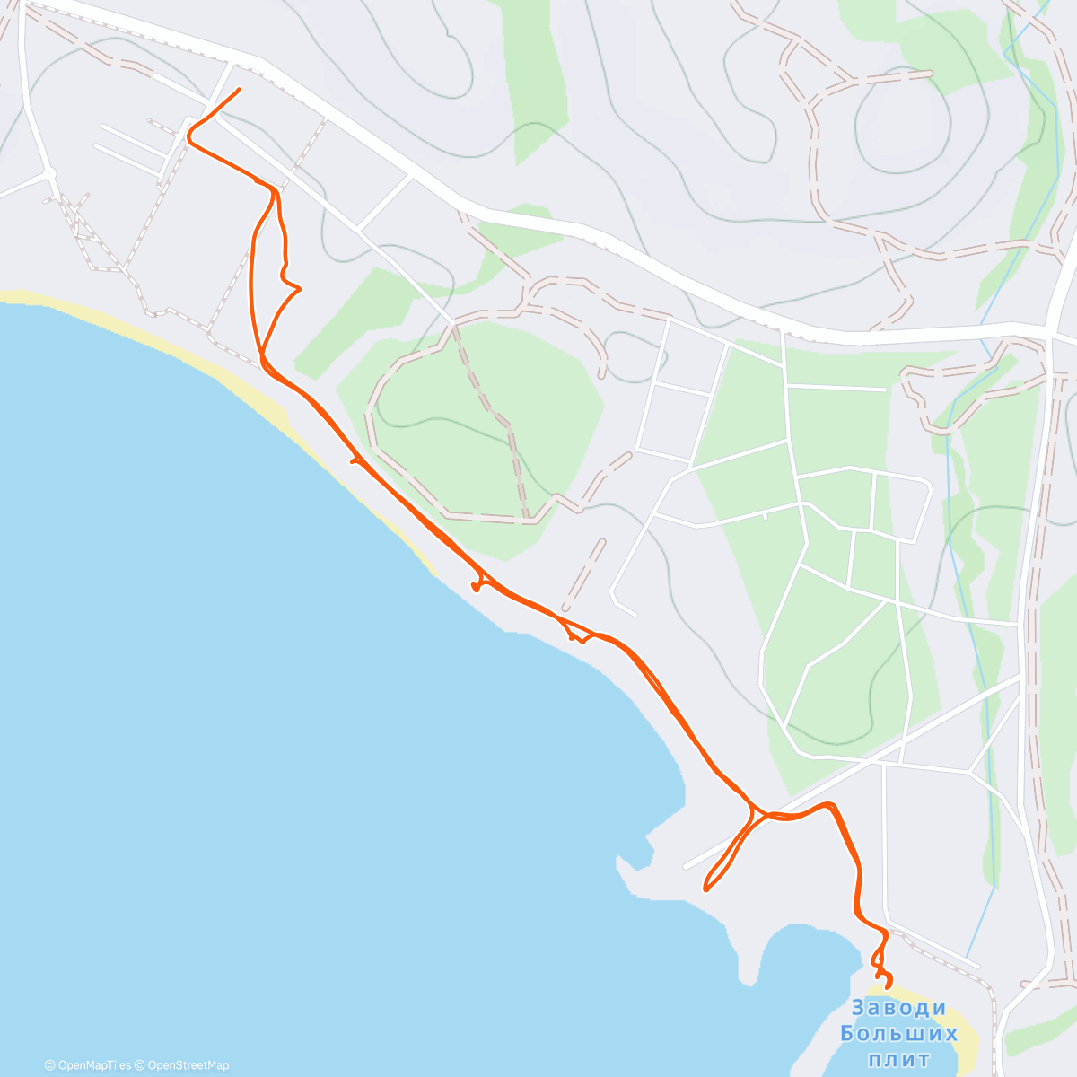 Map of the activity, Дневная прогулка