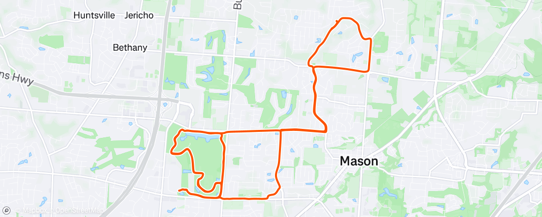 Map of the activity, Afternoon Ride