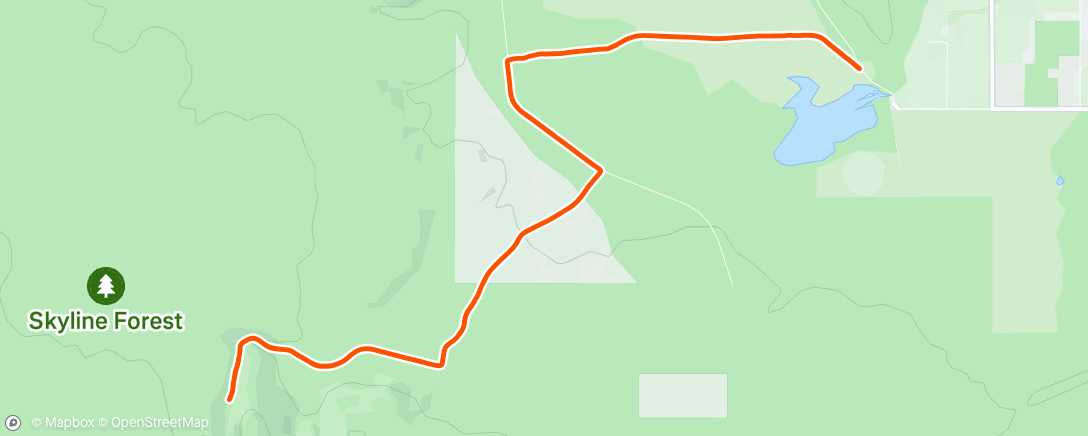 Map of the activity, Afternoon Run