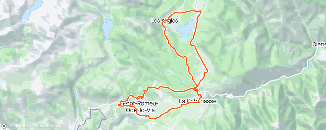 Map of the activity, Bike Font Romeu