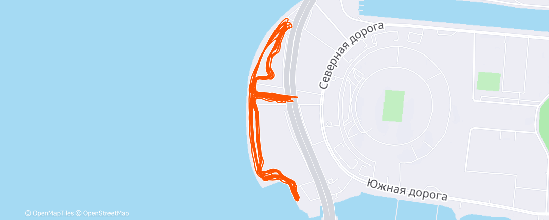 Map of the activity, Morning Run