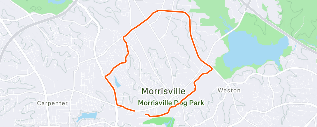 Карта физической активности (Afternoon Run)