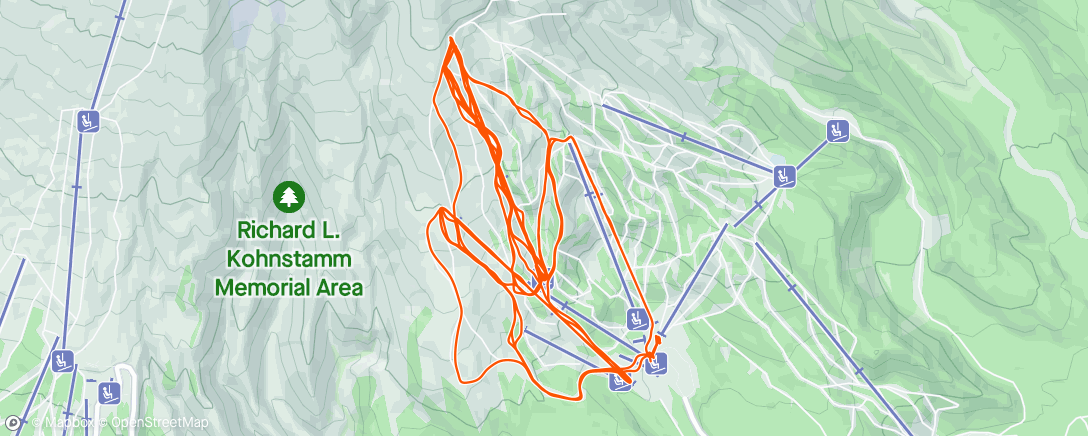 Mapa da atividade, Slopes - A day skiing at Mt. Hood Meadows Ski Resort
