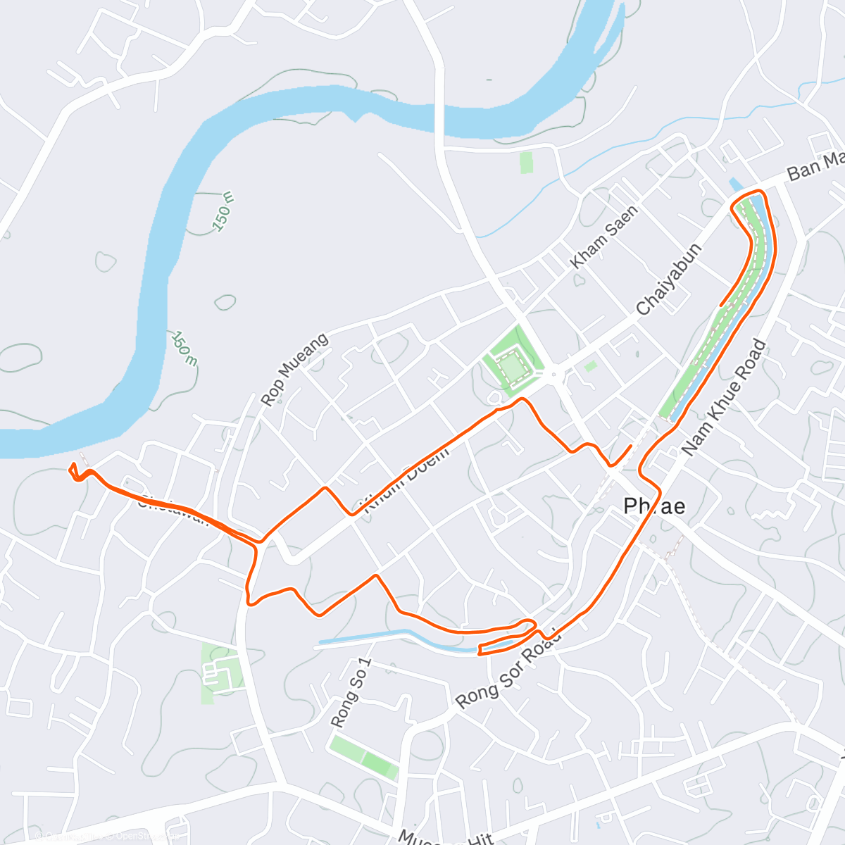 Map of the activity, Morning Run