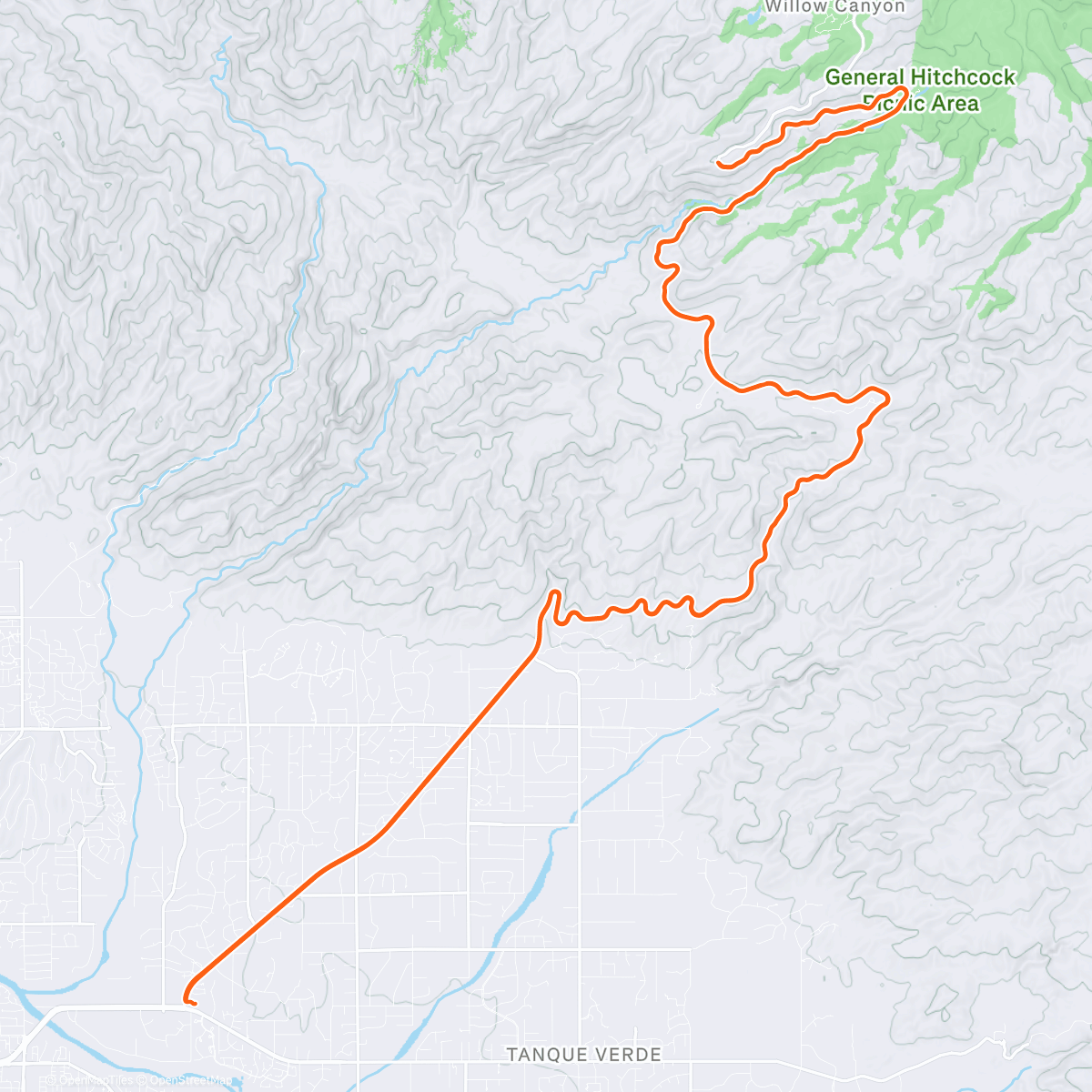 Map of the activity, 1st Ever Mt. Lemmon Attempt 💪