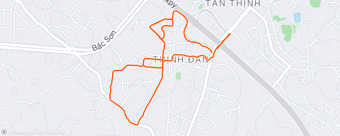 Map of the activity, Morning Run