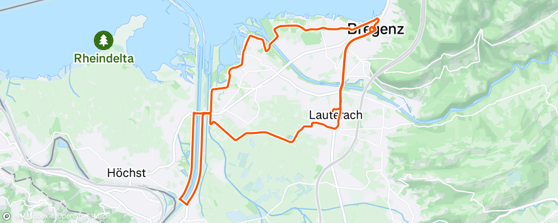 Map of the activity, Fahrt am Morgen