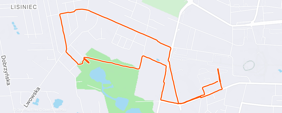 Map of the activity, tete biegał