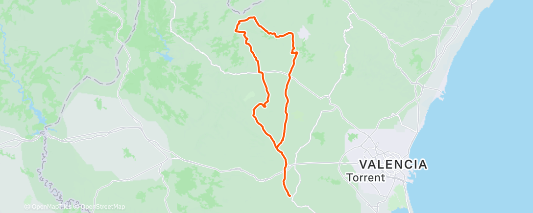 Map of the activity, Bicicleta por la mañana