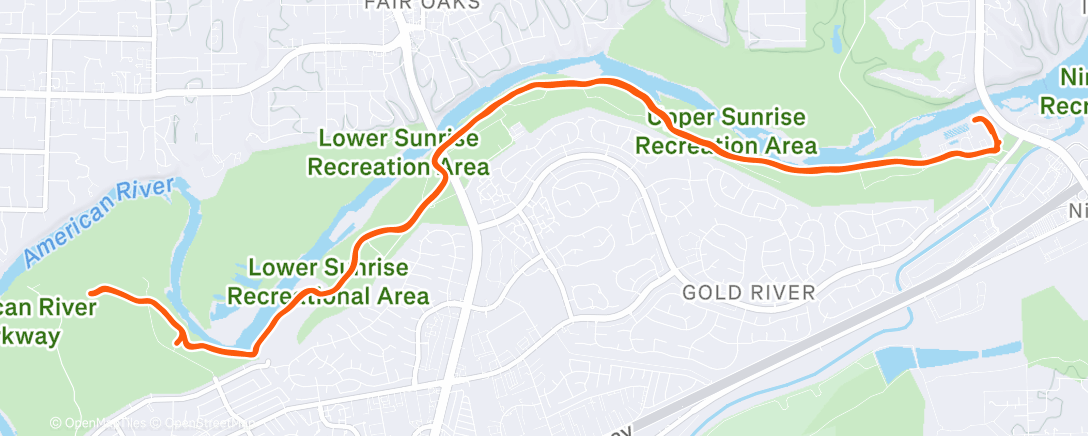 Map of the activity, Morning Run