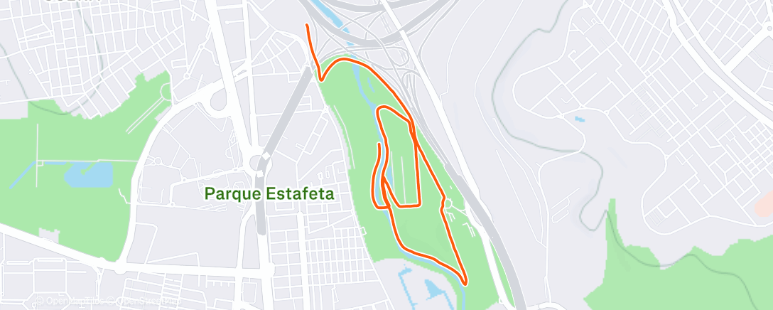 Map of the activity, Carrera a la hora del almuerzo