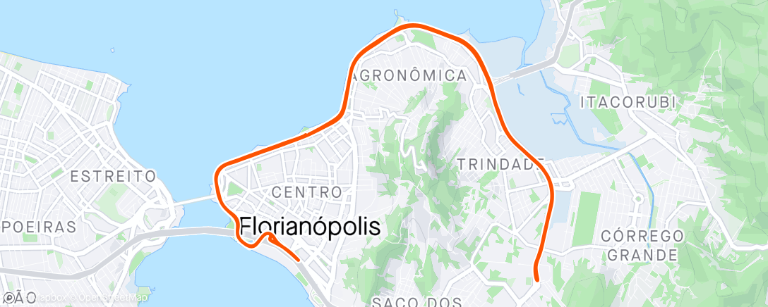 Map of the activity, Meia Maratona Internacional de Florianópolis