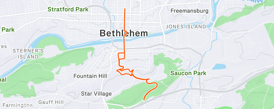 Mapa de la actividad (Afternoon Run)