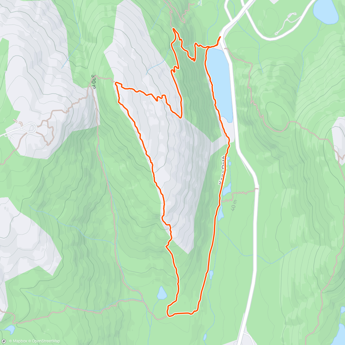 Map of the activity, Afternoon Hike