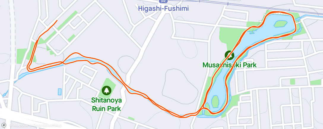 Map of the activity, 午後のランニング