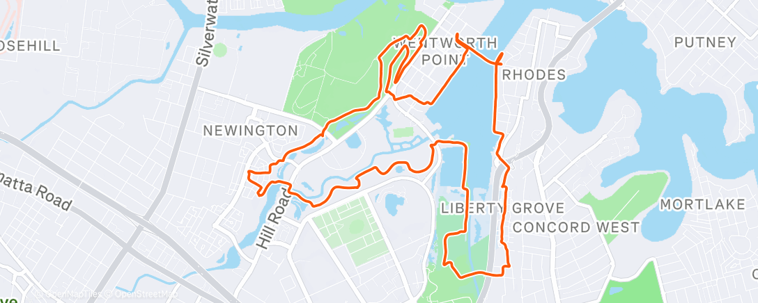 Map of the activity, Morning Run