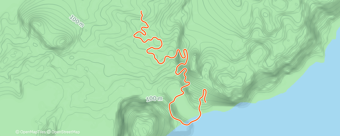 Карта физической активности (Zwift - Titan's Run in Watopia)