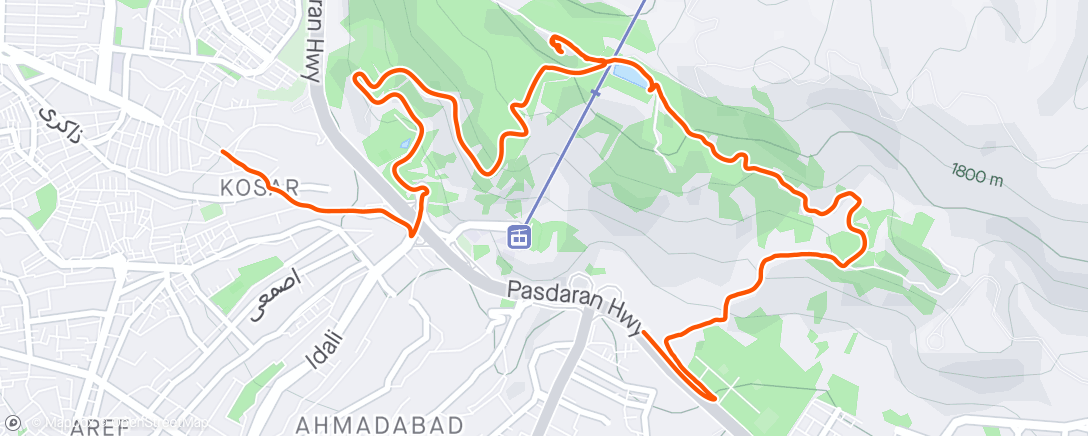 Map of the activity, 🌬️ Evening Mountain Bike Ride