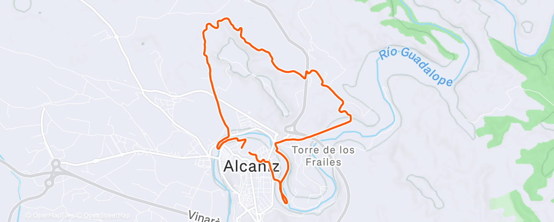 Map of the activity, Carrera de mañana