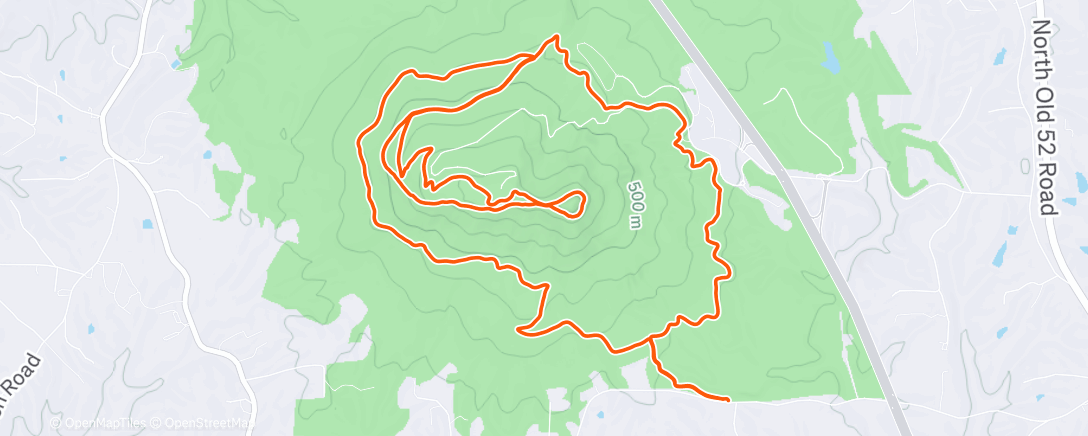 Map of the activity, Morning Hike