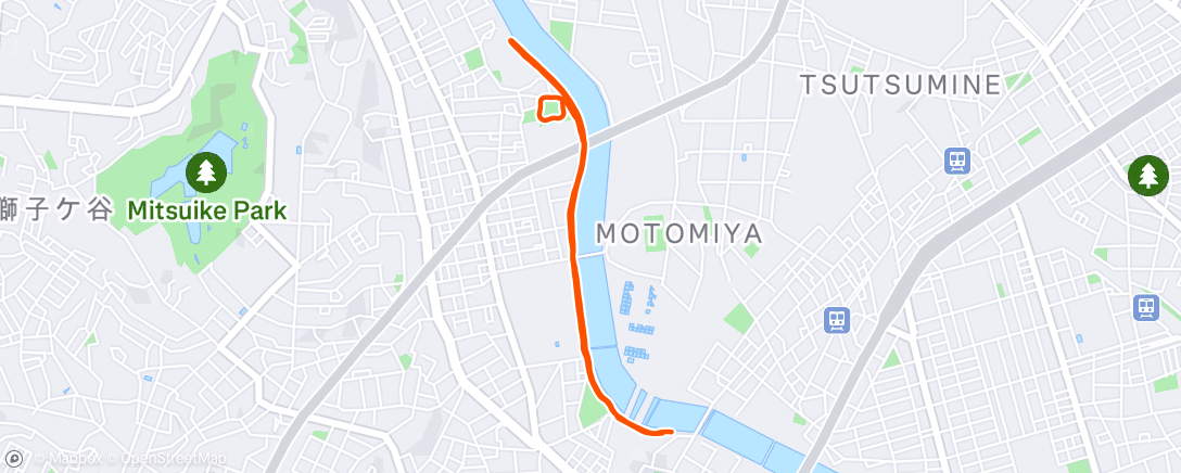 Map of the activity, 7x1:00@3:40ってGarmin先生が。。