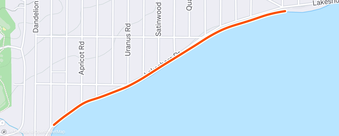Map of the activity, Morning Run