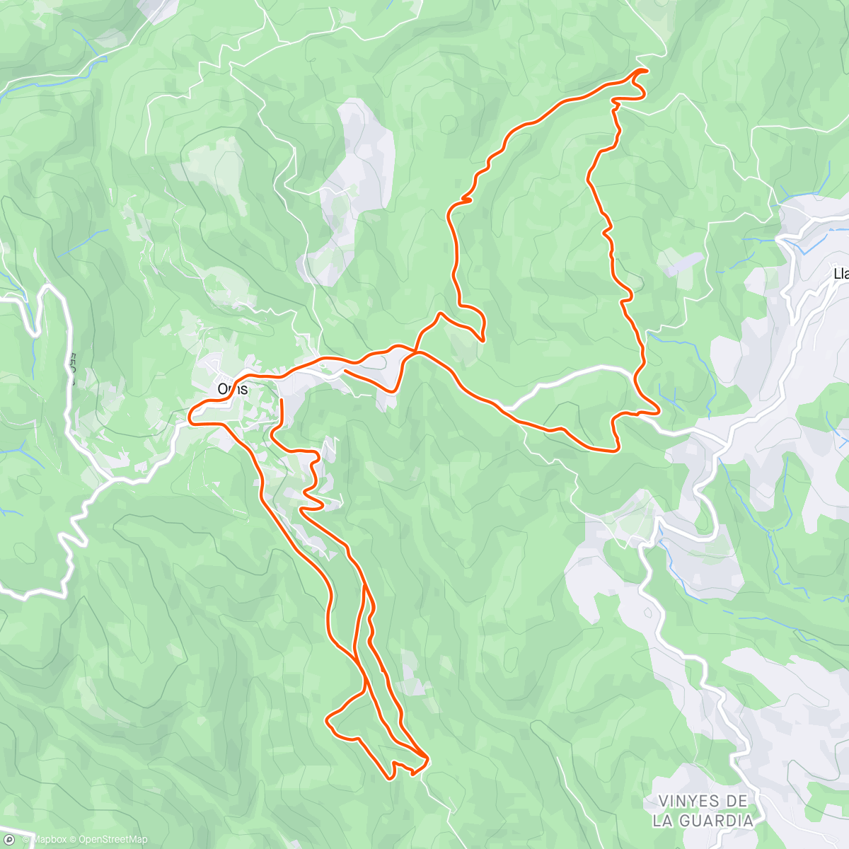 Map of the activity, CAC 66 Team Enduro en solo entre Oms / LLauro