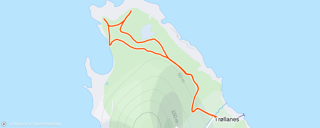 Map of the activity, Lunch Hike