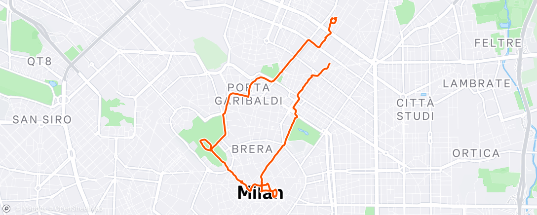 Map of the activity, Morning Walk