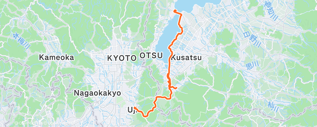 Map of the activity, 朝のライド