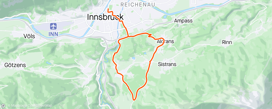 Map of the activity, Zwift Innsbruck