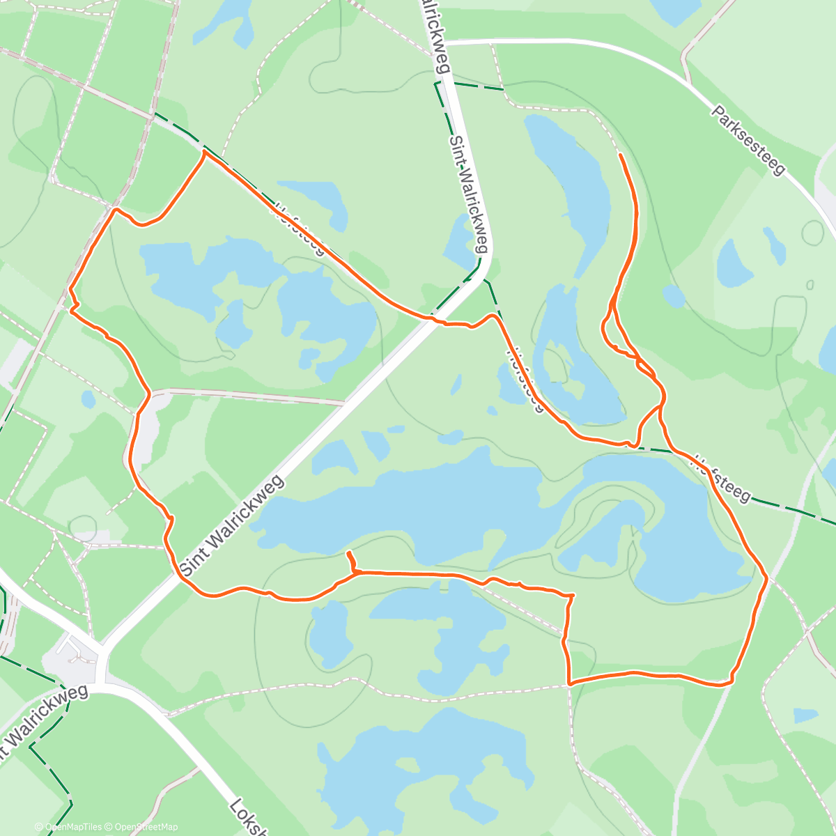 Map of the activity, Kerstwandelingetje met de meiden