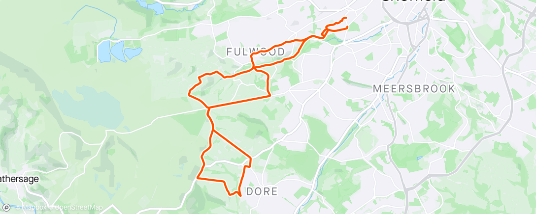 Map of the activity, Hilly loop