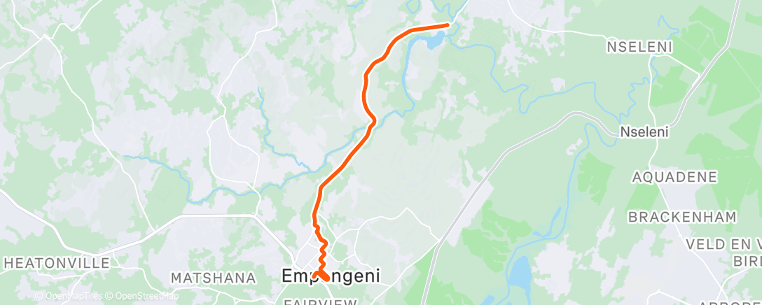 Map of the activity, XMas Ride