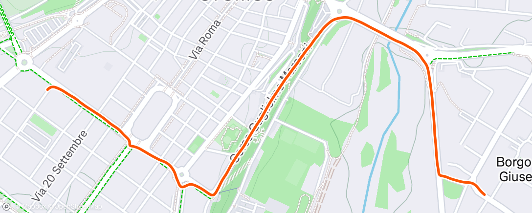 Map of the activity, Morning Run