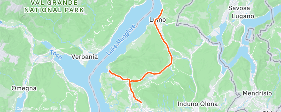 Map of the activity, Pedalata dell'ora di pranzo