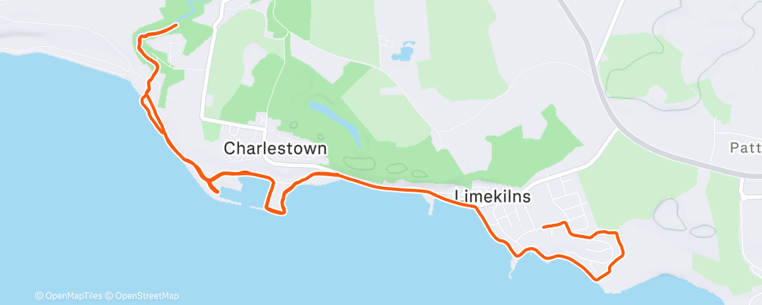 Map of the activity, Morning Run
