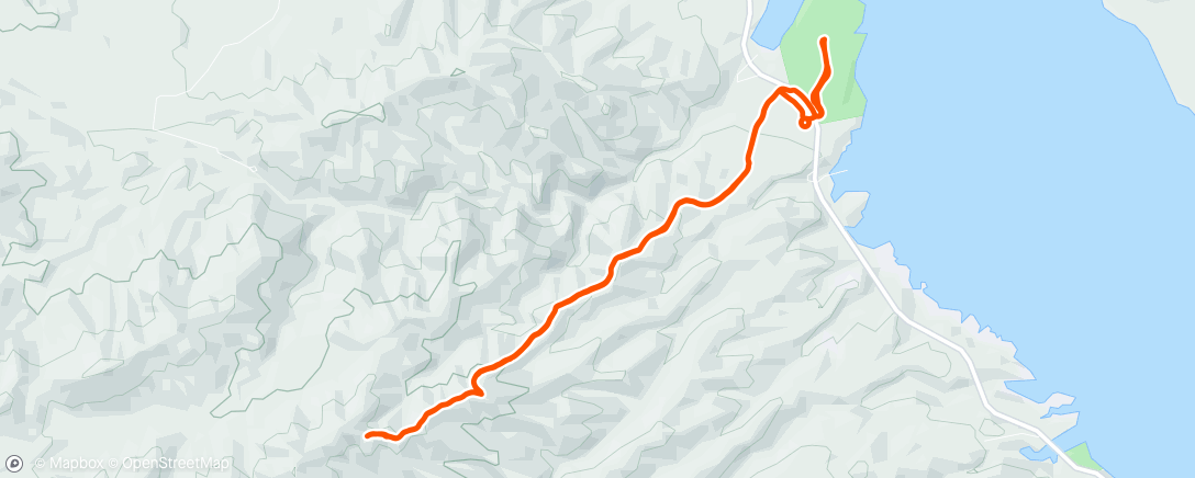Map of the activity, Roosevelt Lake  Bike / Hike