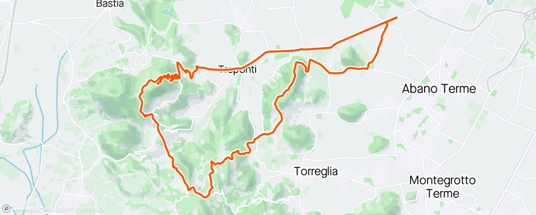 Map of the activity, Sessione di mountain biking mattutina