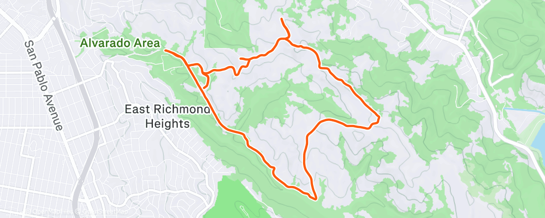 Map of the activity, Afternoon Mountain Bike Ride