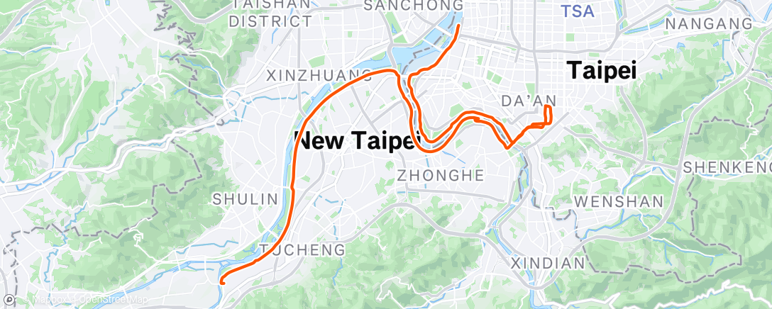 Map of the activity, 午后骑行