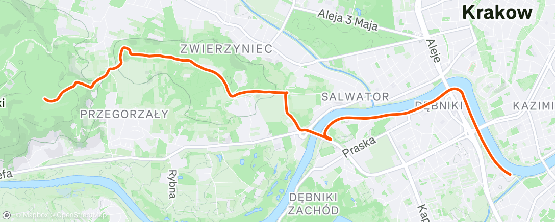 Map of the activity, Błotny bieg 3kopcow :) mimo zatoru w wąwozie i przerwy na ubranie zgubionego w błocie buta miejsce 15 k30 i 34 open kobiet :) dziękuję najlepszemu trenerowi Tomasz Kawik runprogress😊