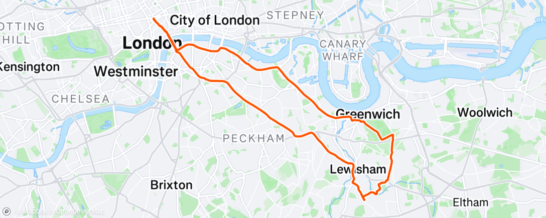 Map of the activity, Wednesday is the new Thursday Morning Ride
