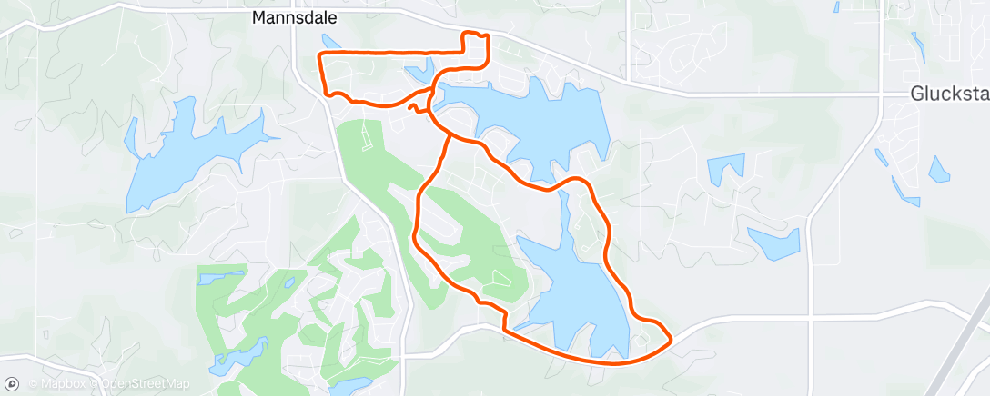 Map of the activity, Morning Run