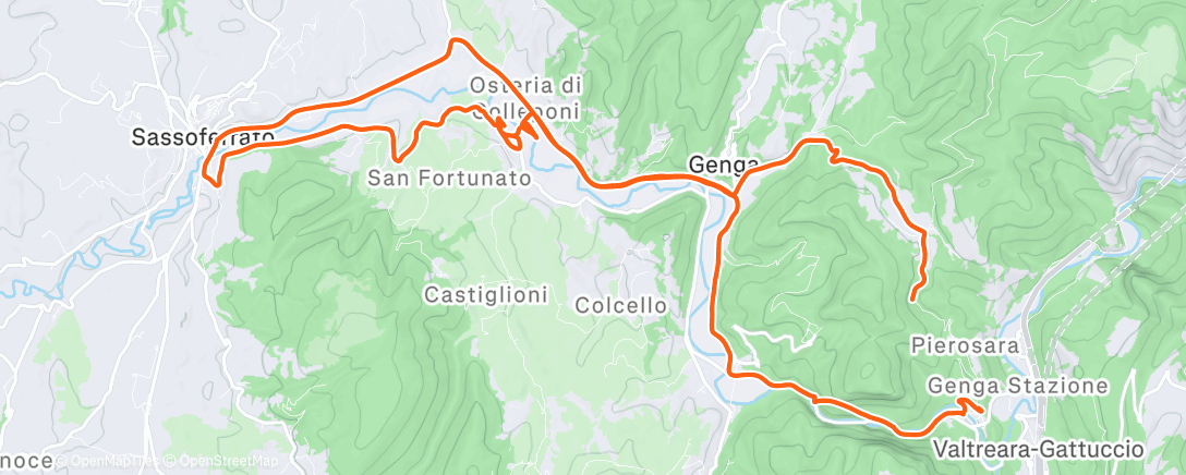 Map of the activity, Afternoon Ride