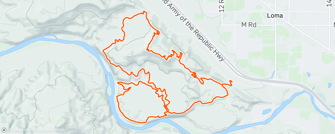 Map of the activity, Afternoon Ride