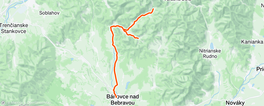 Map of the activity, Lunch Ride