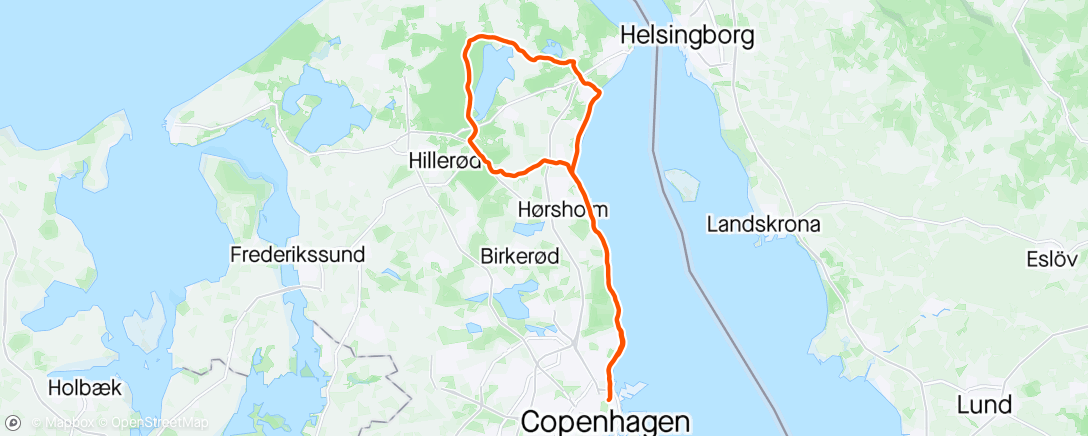 Map of the activity, Strandvej x 2 - Med 30 minutters At træning 🚀🚀